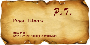 Popp Tiborc névjegykártya